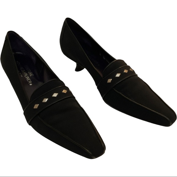 Donald Pliner Italian Black Kitten Heels Size 8.5 - Picture 12 of 12